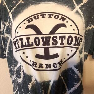 Yellowstone Ranch Handmade Bleach Dye Handmade Graphic Tee